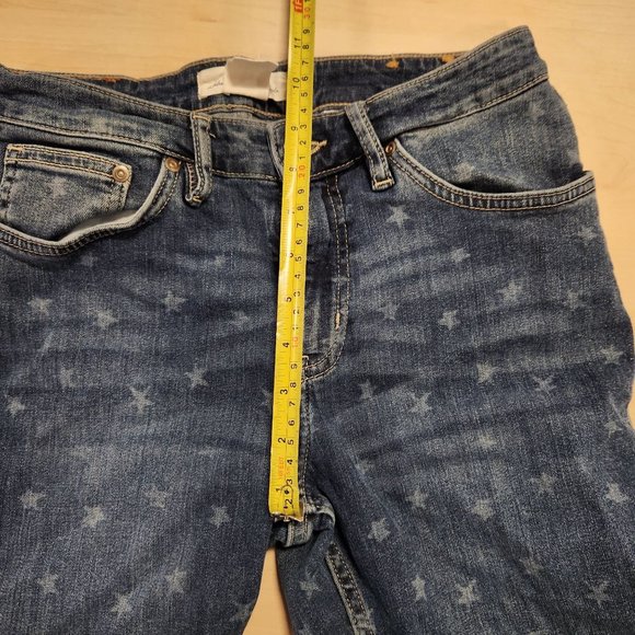 H&M HM Jeans Womens size 29 stars print LOGG good condition - Picture 6 of 11